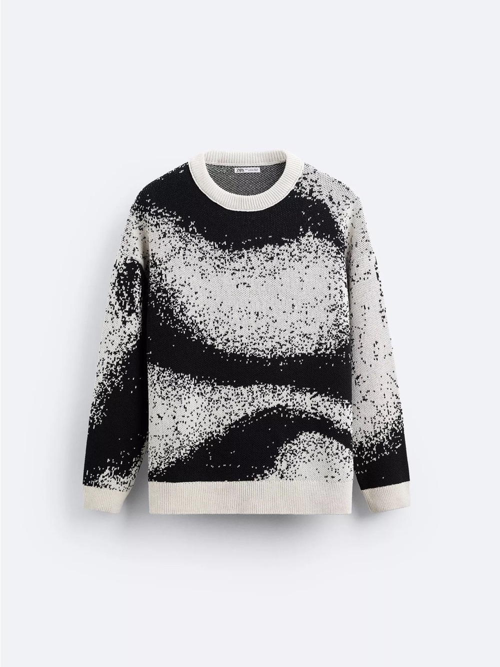 Zara pixelated jacquard sweater